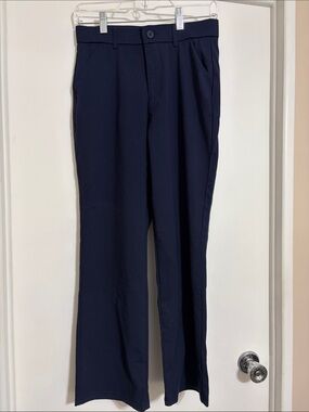 Women's Navy Dress Trousers - Tailored Straight Leg